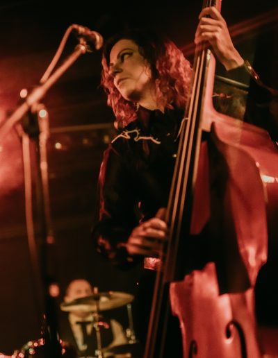 Caroline upright bass with Shiloh Lindsey live at The Biltmore Cabaret 2019